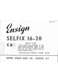 Barnet Ensign Ross Selfix manual. Camera Instructions.